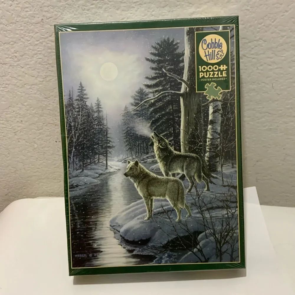Cobble Hill Wolves by Moonlight 1000 Piece Puzzle new in box